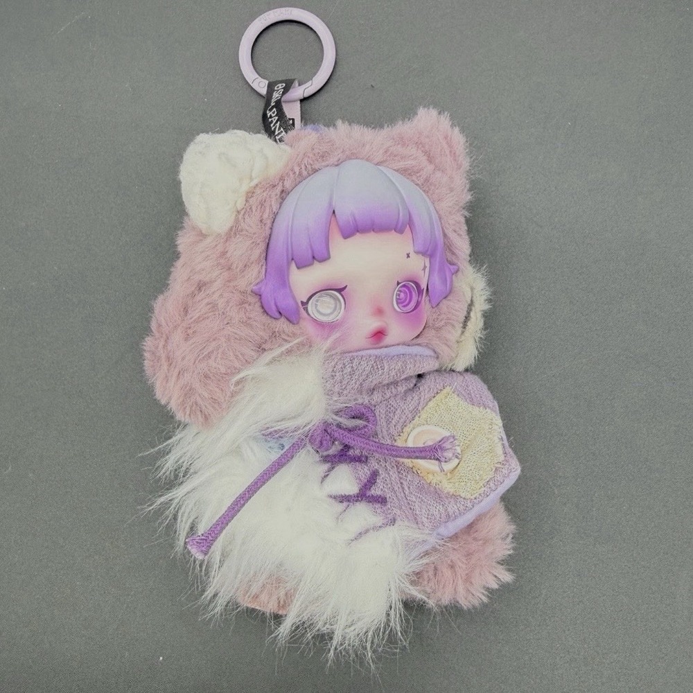 POP MART SKULLPANDA You Found Me Ratty Bear Plush Doll Pendant Keychain